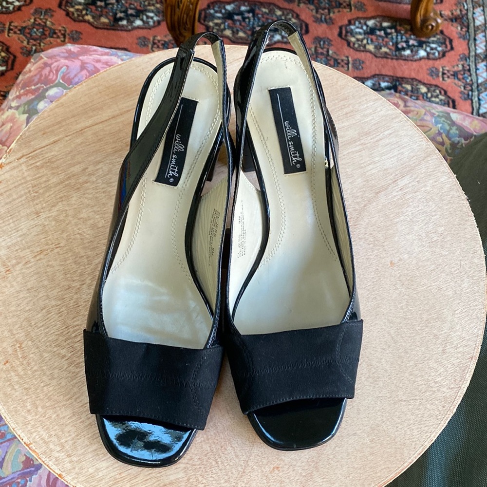 Willi smith block heels genuine leather upper evening pumps